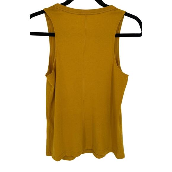 Banana Republic Timeless Tee Tank Top Gold Sleeveless V-Neck Summer Casual XS - Picture 2 of 5